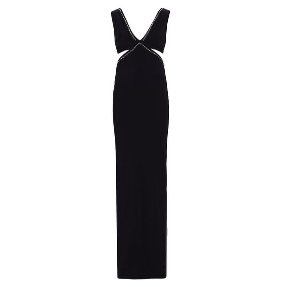 NWT Chiara Boni La Petite Robe Silvina Embellished Cut-Out Gown $1090 - Picture 1 of 12